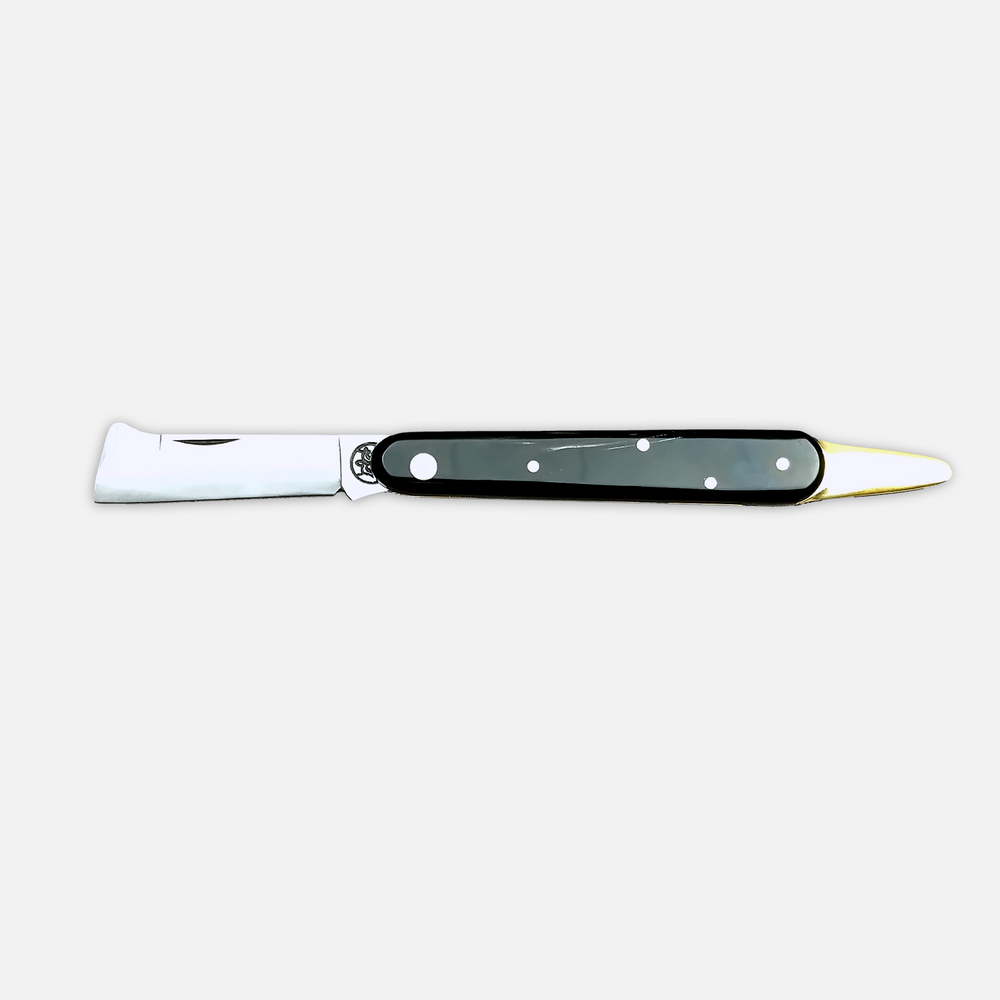 CUCHILLO DE injerto 202C SP OT - HOJA DE ACERO INOXIDABLE BÖHLER N690 - MANGO DE CUERNO DE BÚFALO - DESLIZADOR FIJO DE CORTE