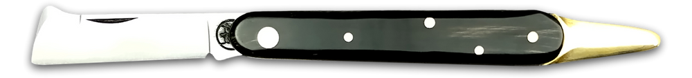 GRAFTING KNIFE 202C  SP OT - BÖHLER K720 CARBON STEEL BLADE- BUFFALO HORN HANDLE - FIXED BARK LIFTER