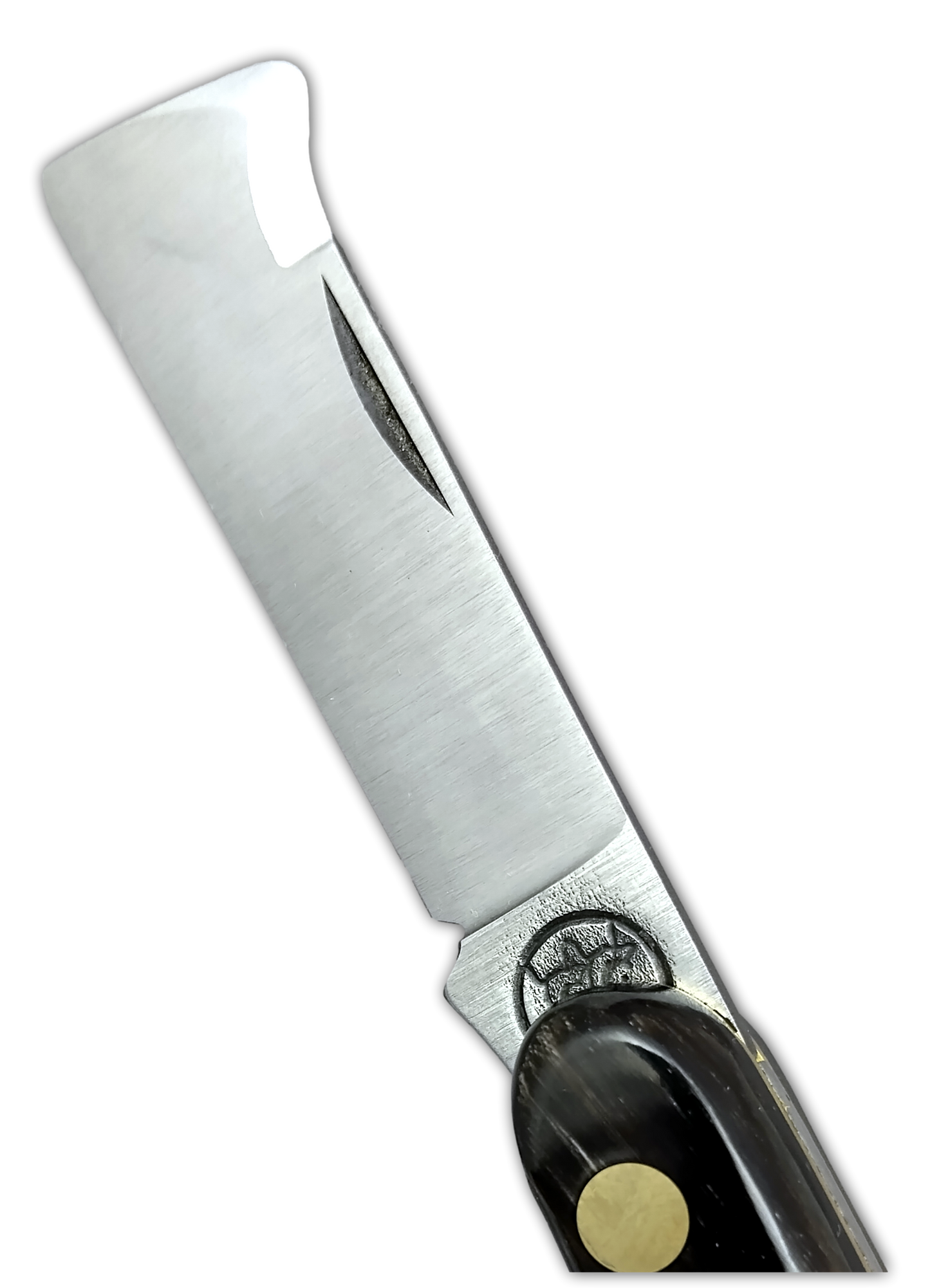 
                  
                    GRAFTING KNIFE 202C  SP OT - BÖHLER K720 CARBON STEEL BLADE- BUFFALO HORN HANDLE - FIXED BARK LIFTER
                  
                