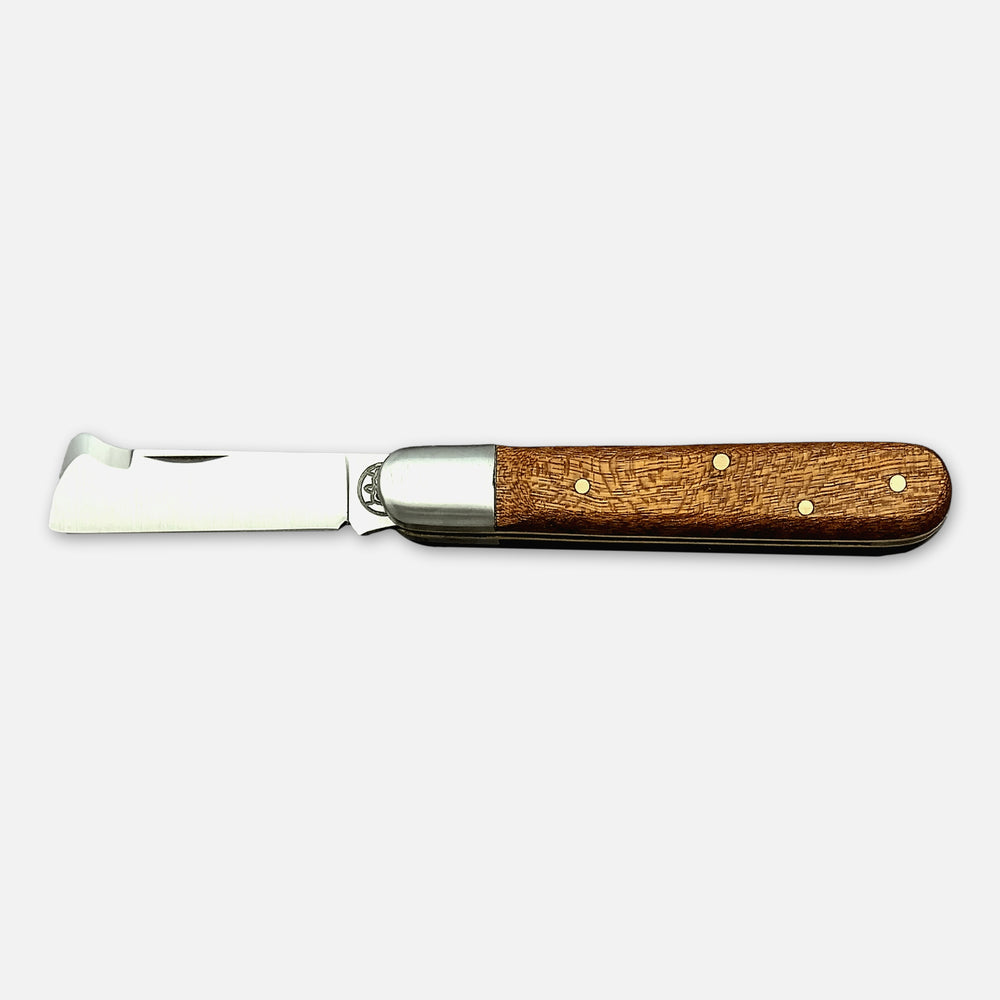 GRAFTING KNIFE 203L - BÖHLER N690 STAINLESS STEEL BLADE - MAHOGANY WOOD HANDLE