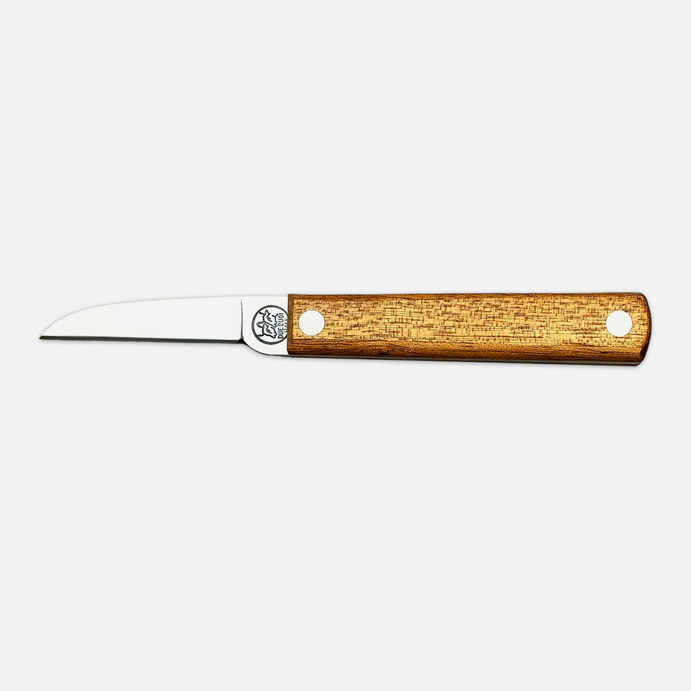 224L FX - FIXED Blade Grafting Knife with Wood Handle and Carbon Steel Blade