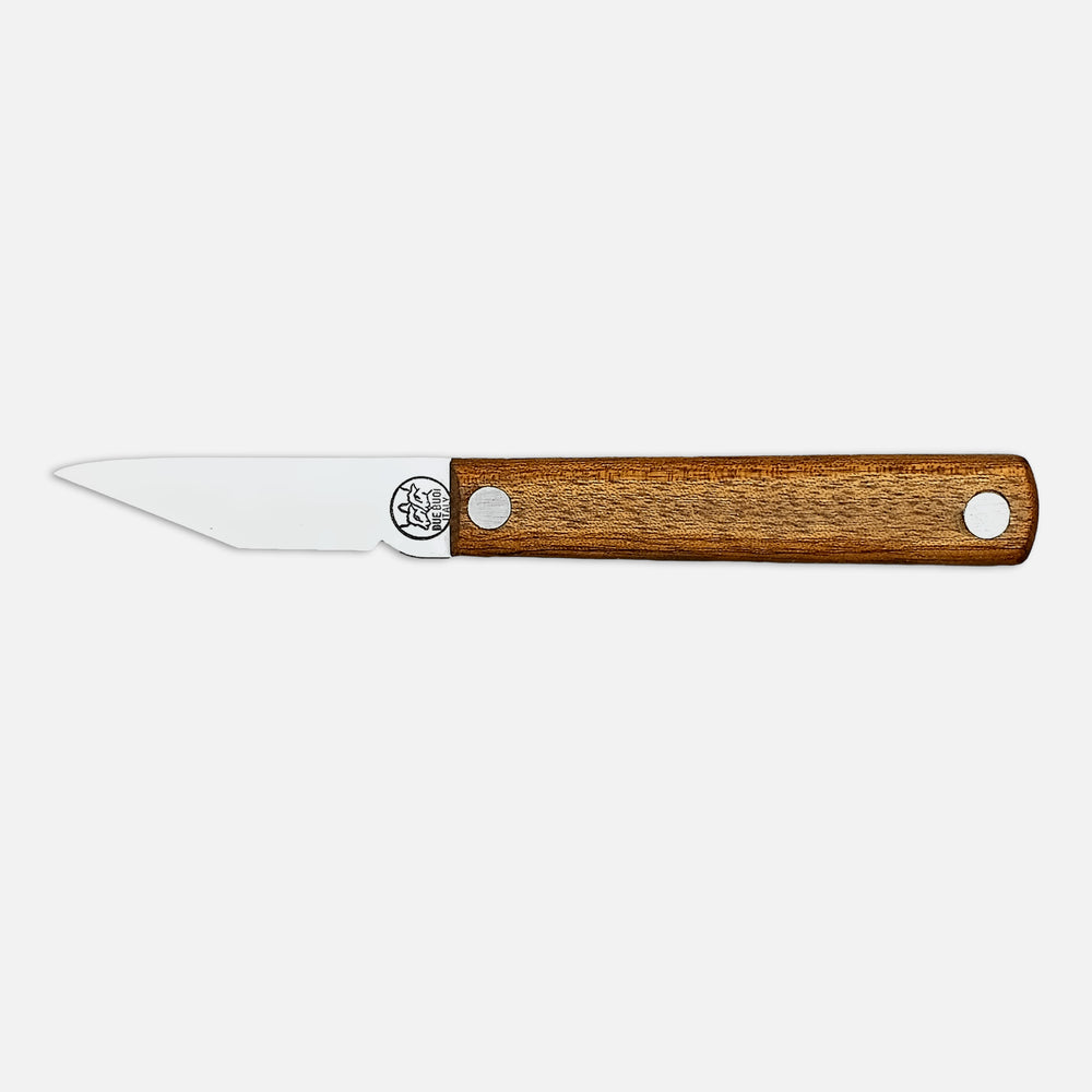 227L FX - FIXED Blade Grafting Knife with Wood Handle and Carbon Steel Blade
