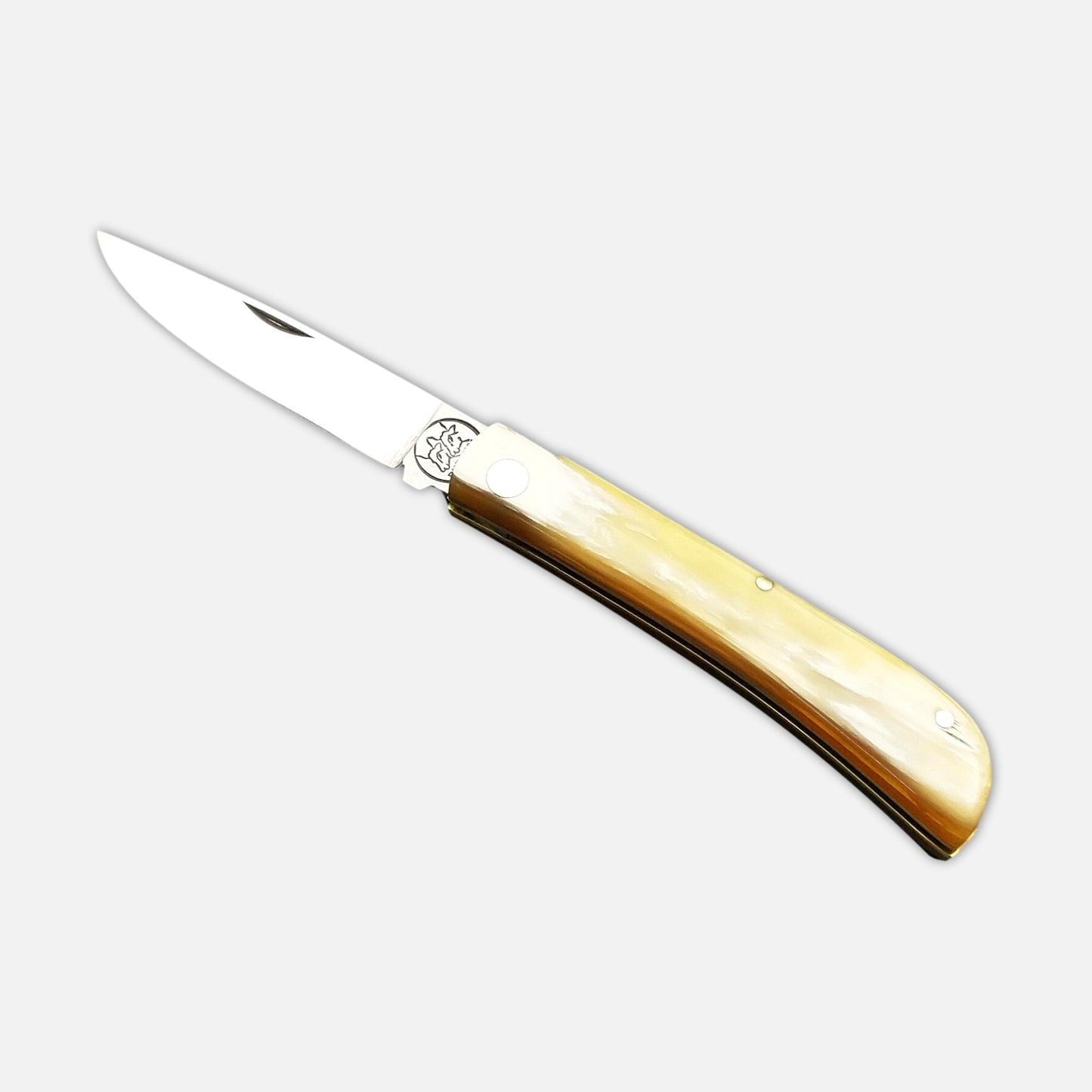 
                  
                    Cuchillo de bolsillo plegable 230 en acero inoxidable Böhler N690 - mango de cuerno de miel
                  
                