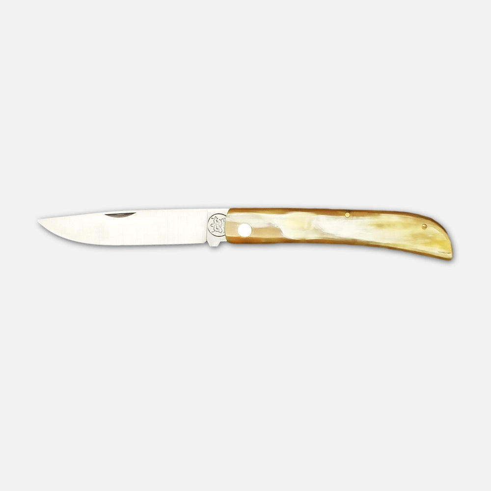 Cuchillo de bolsillo plegable 231 en acero inoxidable Böhler N690 - mango de cuerno de miel