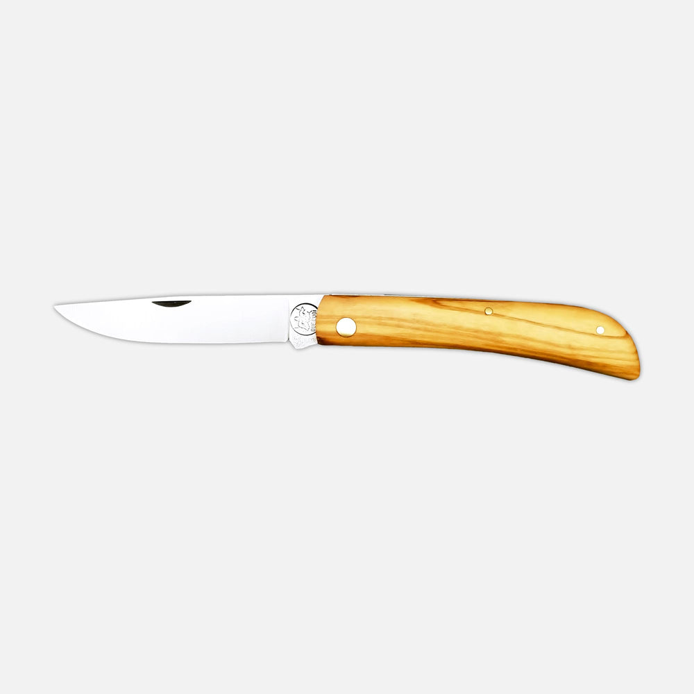 Cuchillo de bolsillo plegable 231 en acero inoxidable Böhler n690 - Mango de madera de olivo