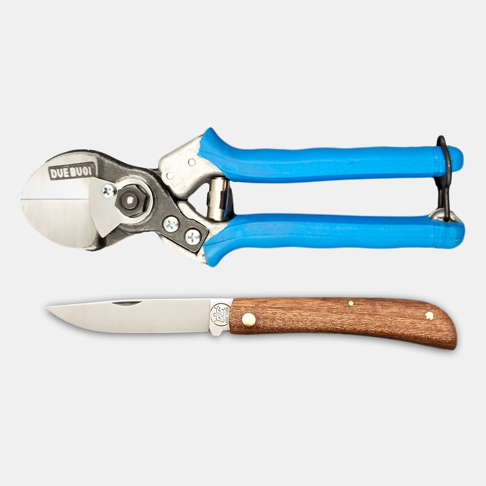 KIT DE PODADERA DE MANIJA DE ALUMINIO CON CUCHILLA DE DOBLE FILO 135/20 - CUCHILLO EDC 231 MAHOGANY