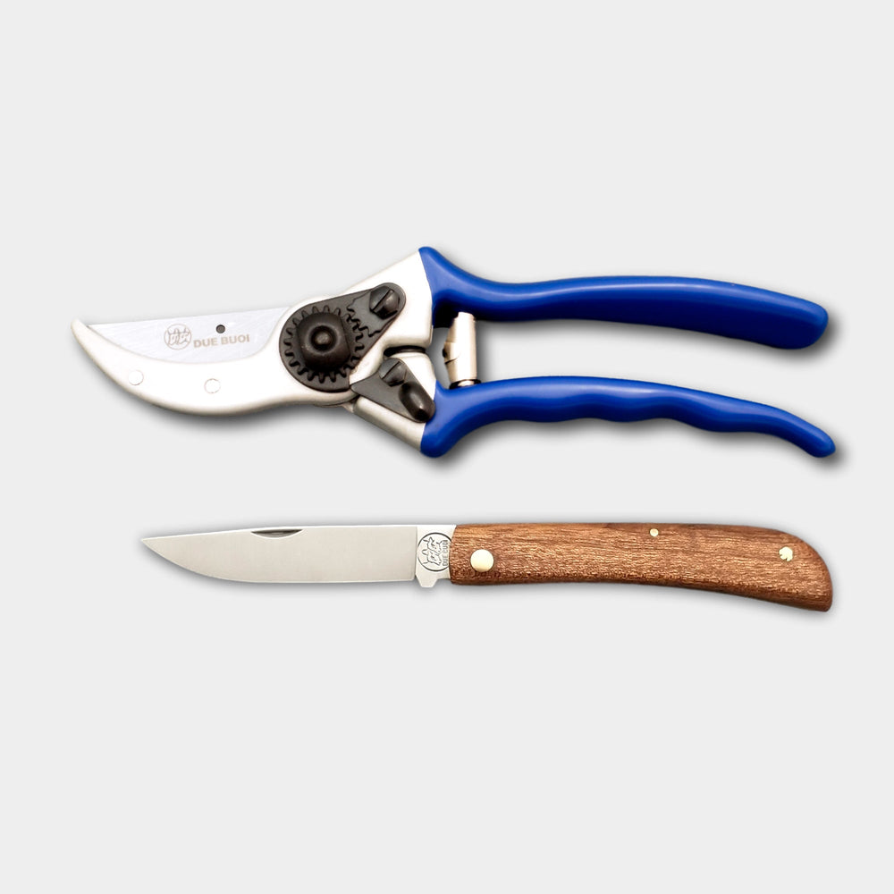 KIT DE PODADERA CON MANIJA DE ALUMINIO T22 - CUCHILLO EDC 231 CAOBA